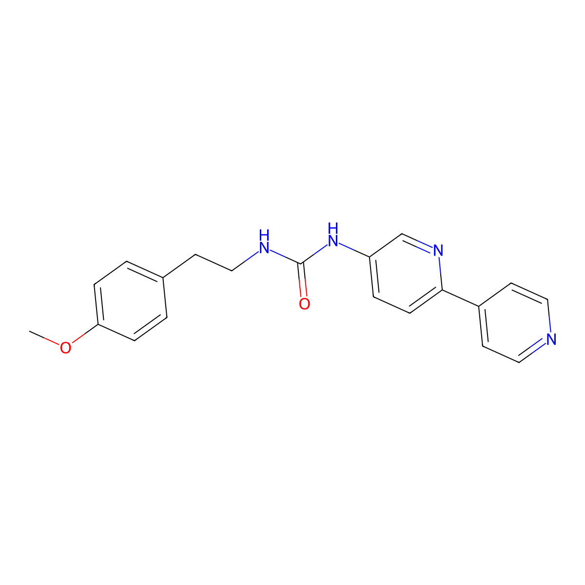 3-{[2,4'-Bipyridine]-5-yl}-1-[2-(4-methoxyphenyl)ethyl]urea molecular structure, CAS 2034226-51-0