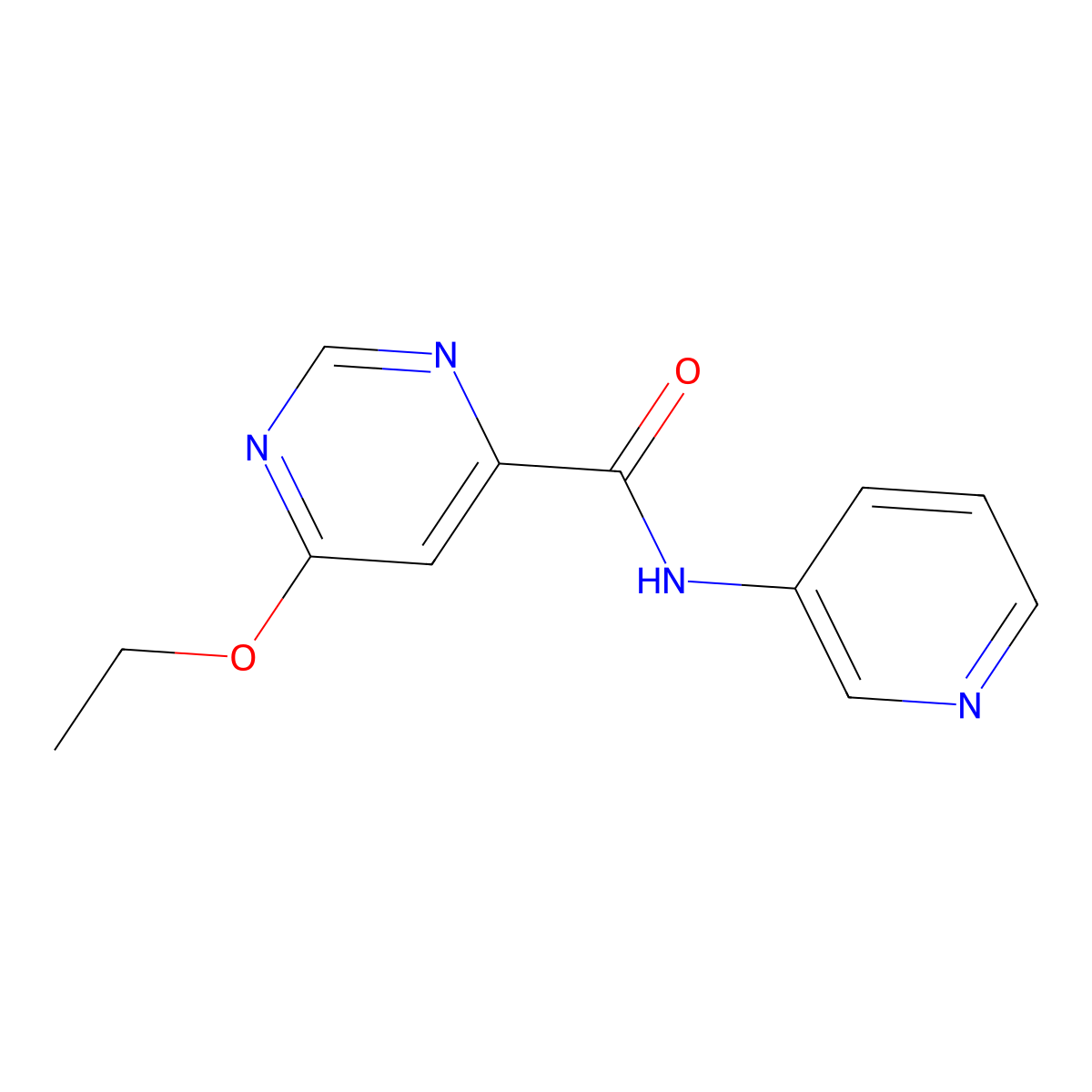 6-ethoxy-N-(pyridin-3-yl)pyrimidine-4-carboxamide molecular structure, CAS 2034227-11-5