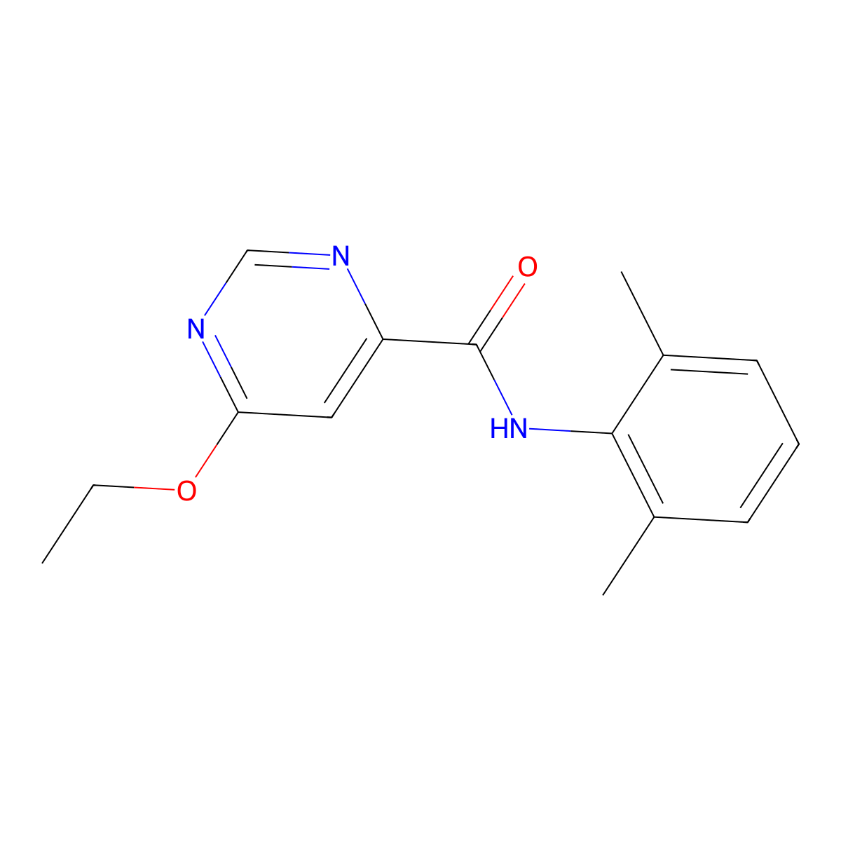 N-(2,6-dimethylphenyl)-6-ethoxypyrimidine-4-carboxamide molecular structure, CAS 2034227-18-2