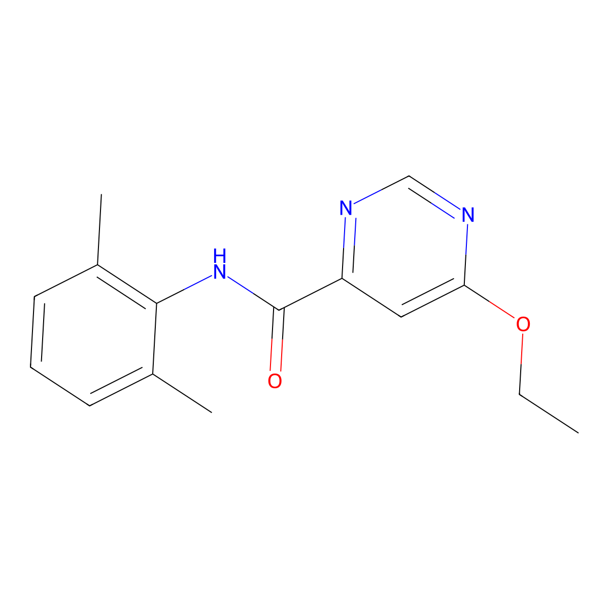 N-(2,6-dimethylphenyl)-6-ethoxypyrimidine-4-carboxamide molecular structure, CAS 2034227-18-2