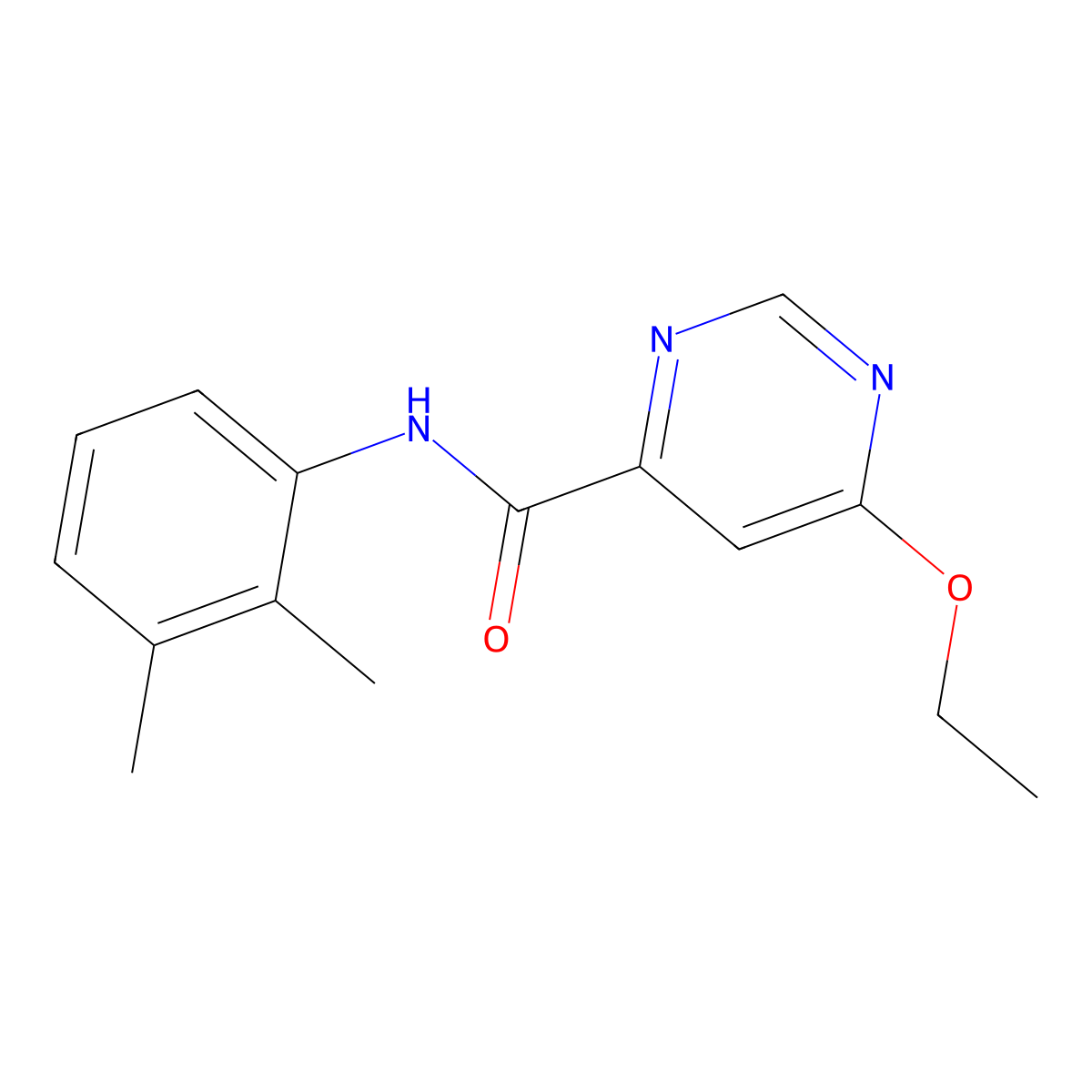 N-(2,3-dimethylphenyl)-6-ethoxypyrimidine-4-carboxamide molecular structure, CAS 2034227-19-3