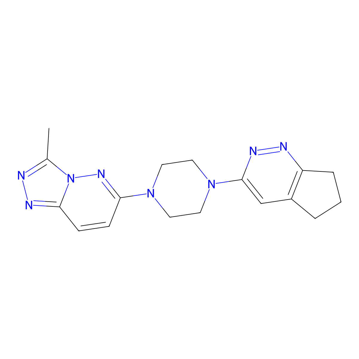 6-(4-(6,7-dihydro-5H-cyclopenta[c]pyridazin-3-yl)piperazin-1-yl)-3-methyl-[1,2,4]triazolo[4,3-b]pyridazine molecular structure, CAS 2034228-10-7