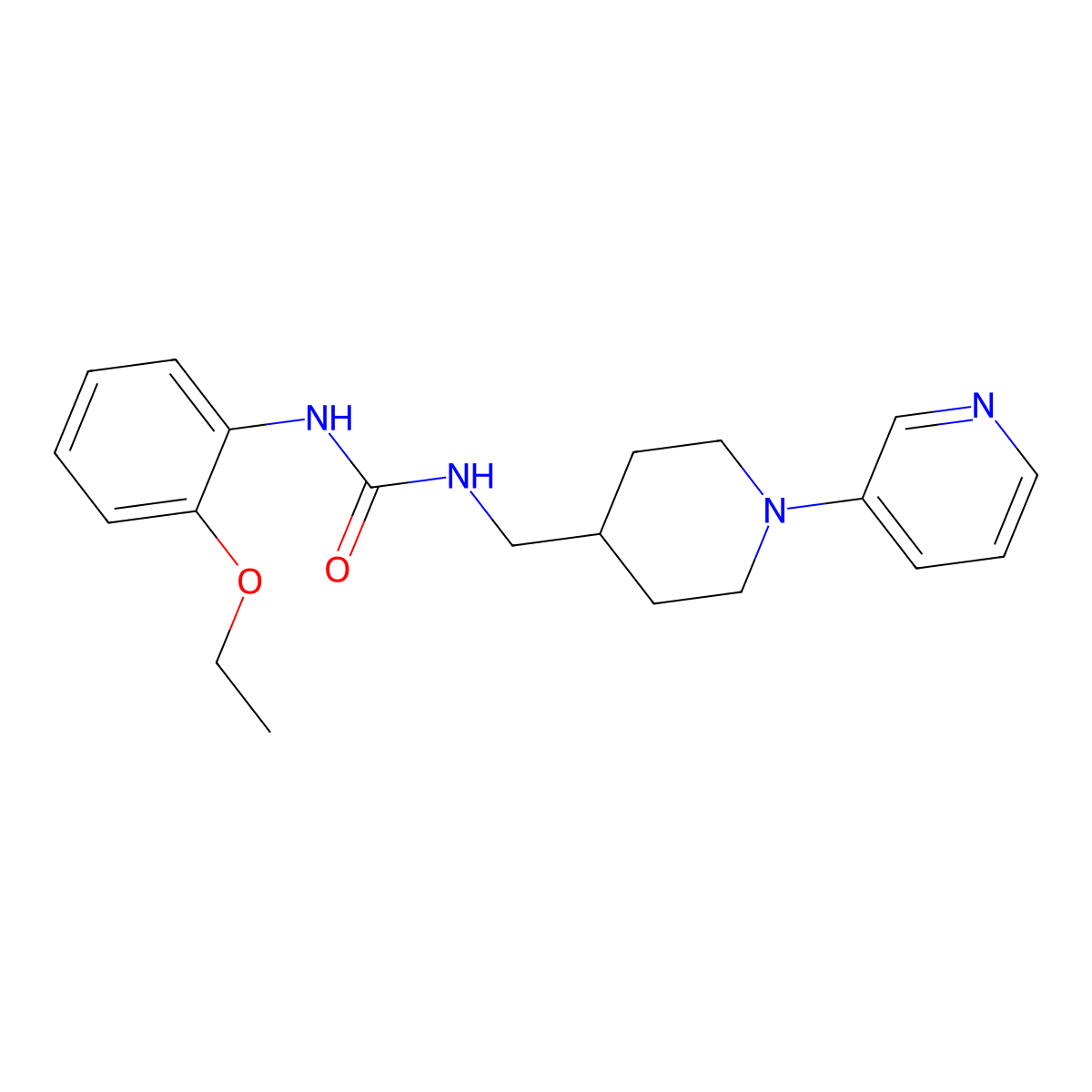 1-(2-Ethoxyphenyl)-3-((1-(pyridin-3-yl)piperidin-4-yl)methyl)urea molecular structure, CAS 2034228-41-4