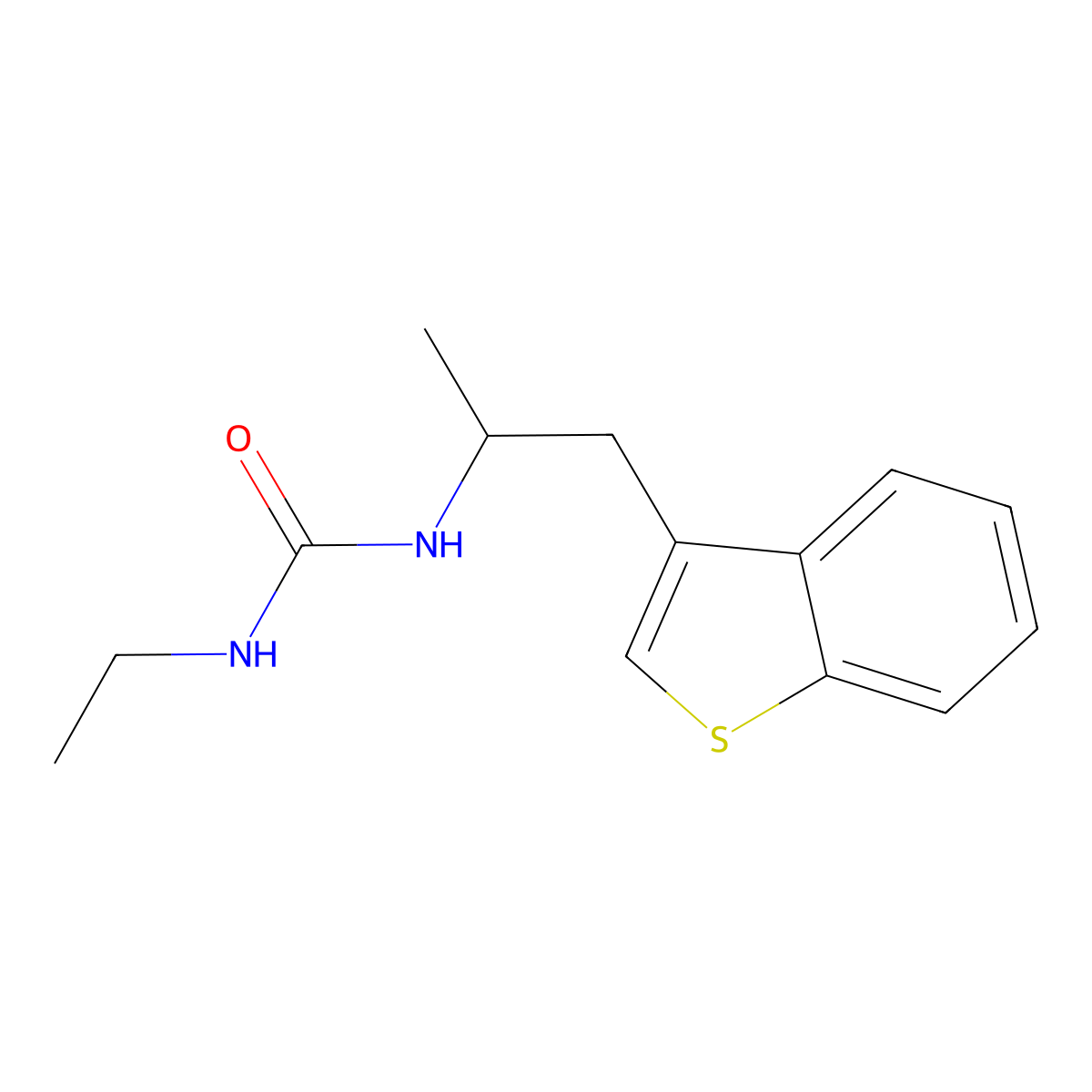 1-(1-(Benzo[b]thiophen-3-yl)propan-2-yl)-3-ethylurea molecular structure, CAS 2034228-44-7