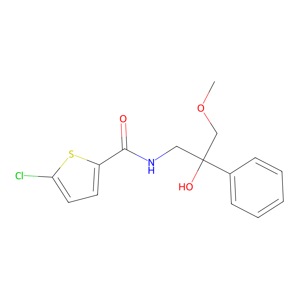 5-chloro-N-(2-hydroxy-3-methoxy-2-phenylpropyl)thiophene-2-carboxamide molecular structure, CAS 2034230-62-9