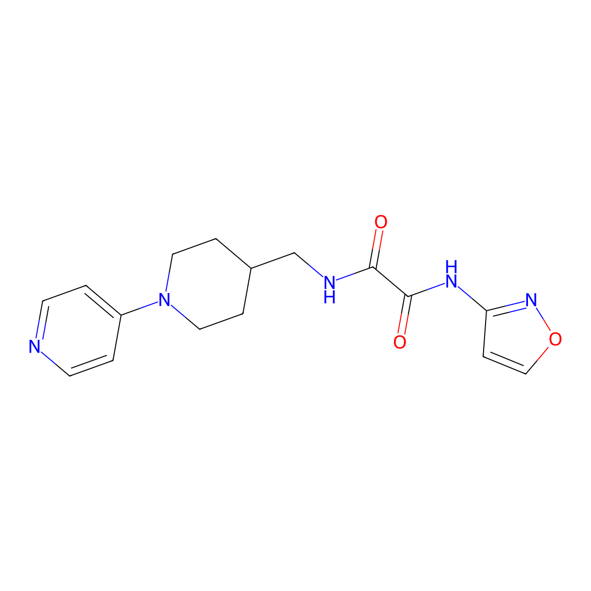 N1-(isoxazol-3-yl)-N2-((1-(pyridin-4-yl)piperidin-4-yl)methyl)oxalamide molecular structure, CAS 2034230-88-9