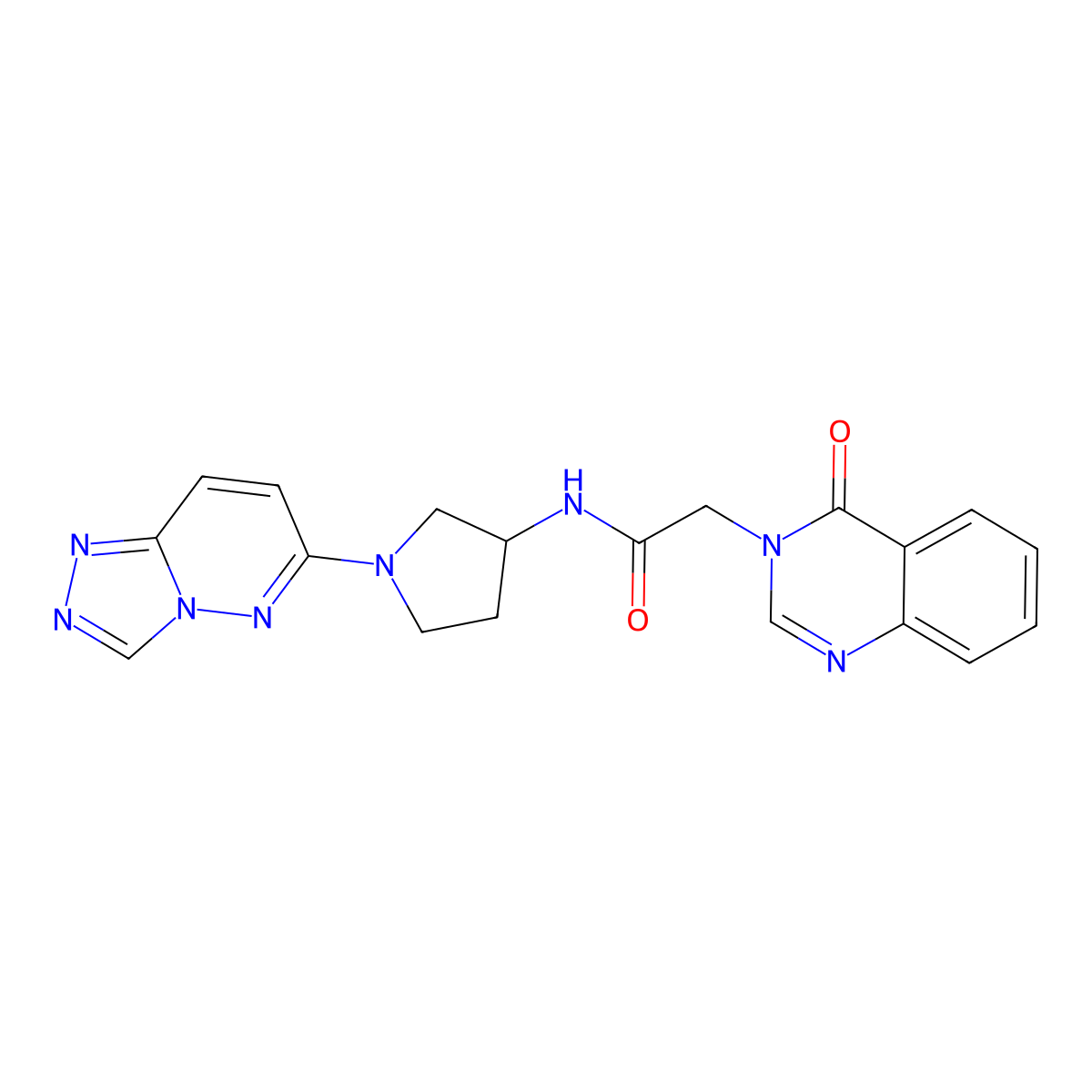 N-(1-([1,2,4]triazolo[4,3-b]pyridazin-6-yl)pyrrolidin-3-yl)-2-(4-oxoquinazolin-3(4H)-yl)acetamide molecular structure, CAS 2034230-97-0