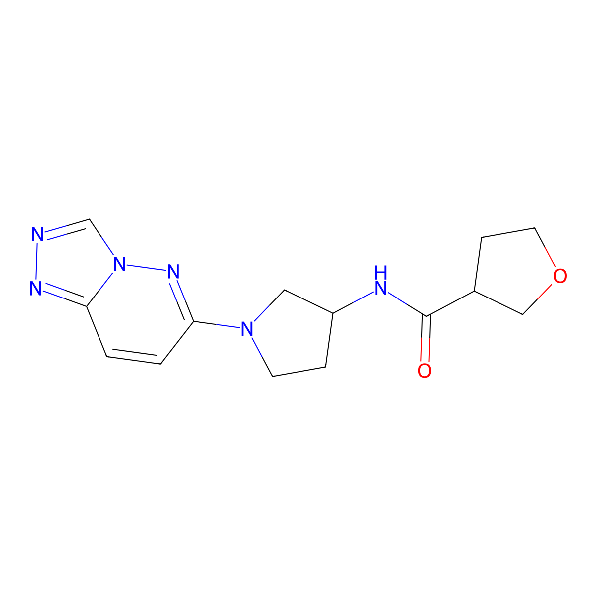 N-(1-([1,2,4]triazolo[4,3-b]pyridazin-6-yl)pyrrolidin-3-yl)tetrahydrofuran-3-carboxamide molecular structure, CAS 2034231-00-8