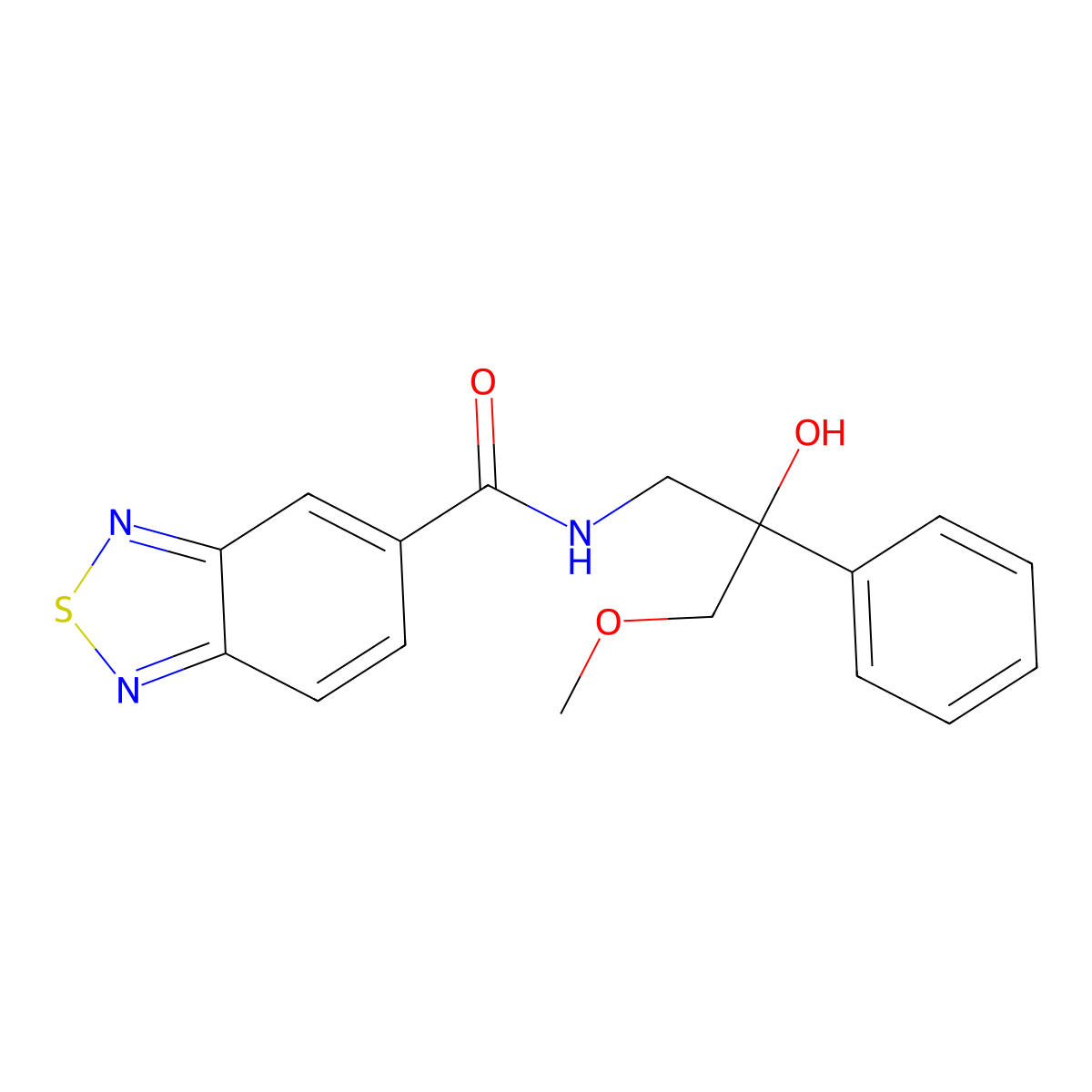 N-(2-hydroxy-3-methoxy-2-phenylpropyl)benzo[c][1,2,5]thiadiazole-5-carboxamide molecular structure, CAS 2034231-03-1