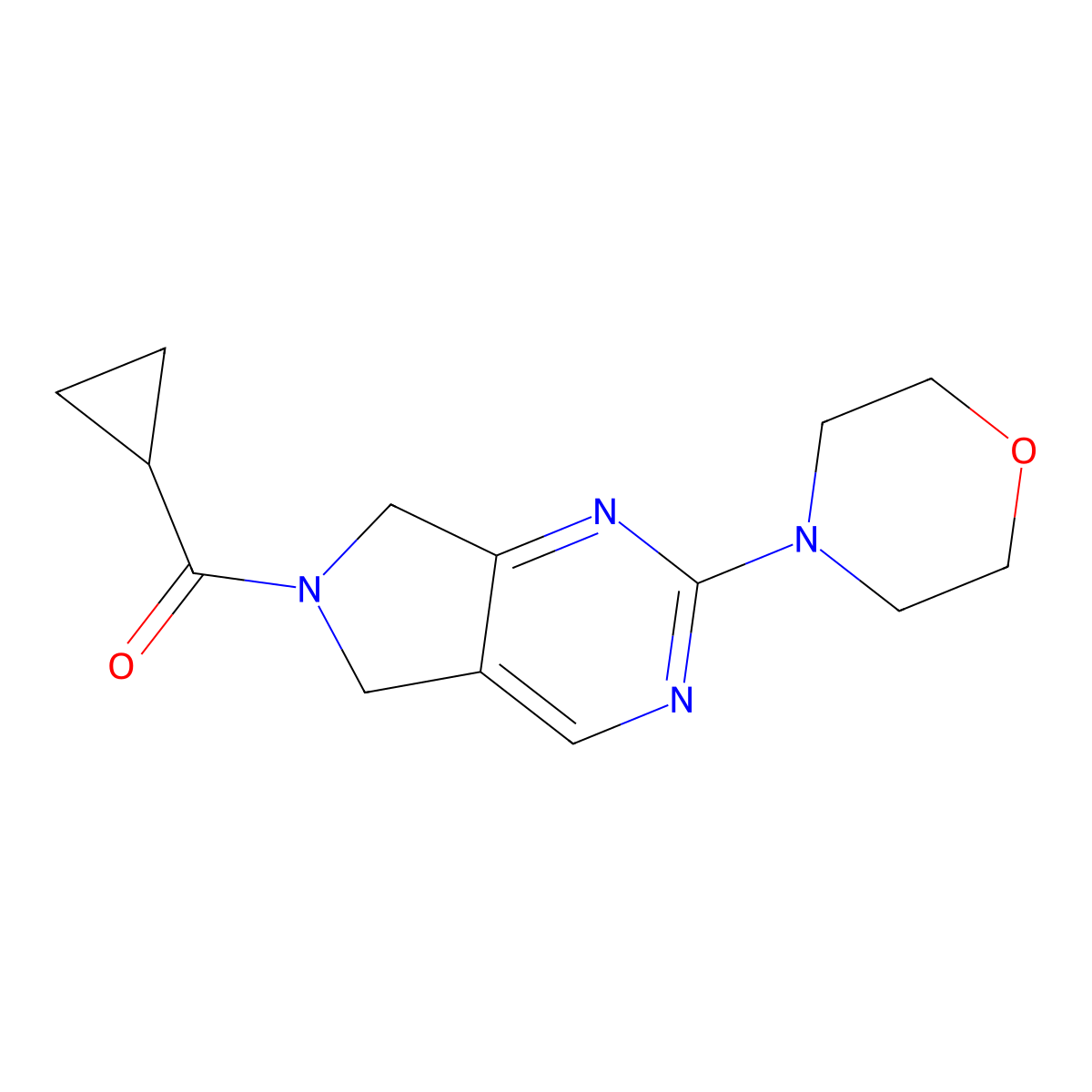 cyclopropyl(2-morpholino-5H-pyrrolo[3,4-d]pyrimidin-6(7H)-yl)methanone molecular structure, CAS 2034231-33-7