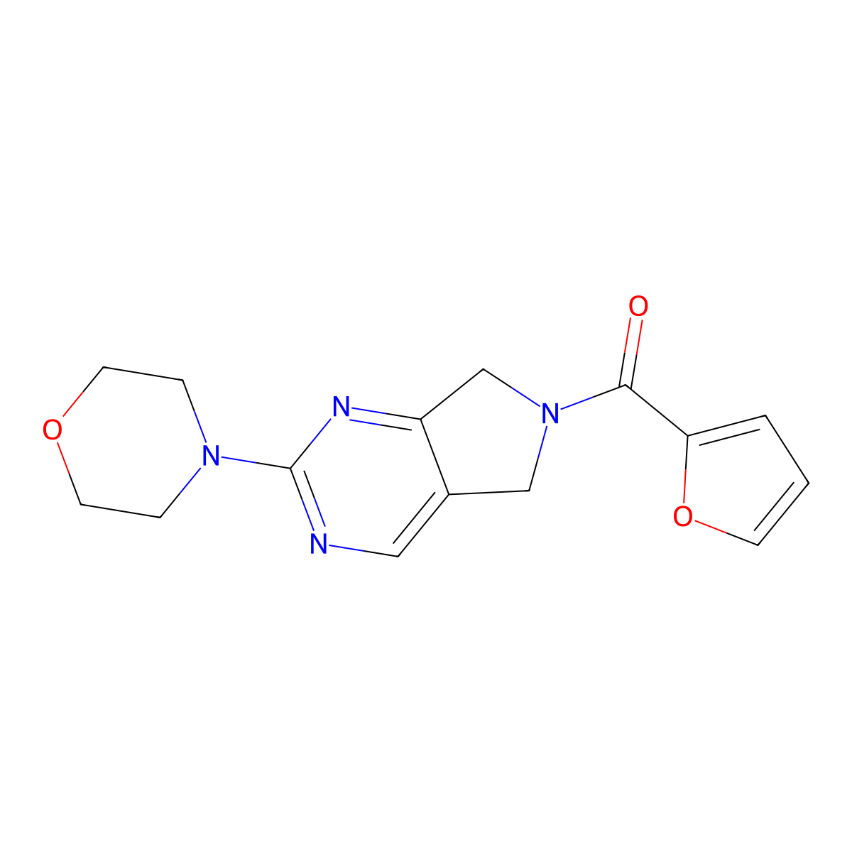 furan-2-yl(2-morpholino-5H-pyrrolo[3,4-d]pyrimidin-6(7H)-yl)methanone molecular structure, CAS 2034231-42-8
