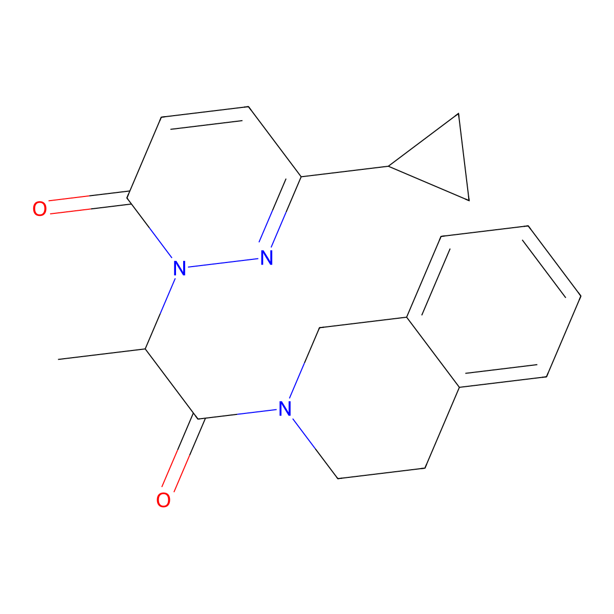 6-cyclopropyl-2-(1-(3,4-dihydroisoquinolin-2(1H)-yl)-1-oxopropan-2-yl)pyridazin-3(2H)-one molecular structure, CAS 2034232-84-1