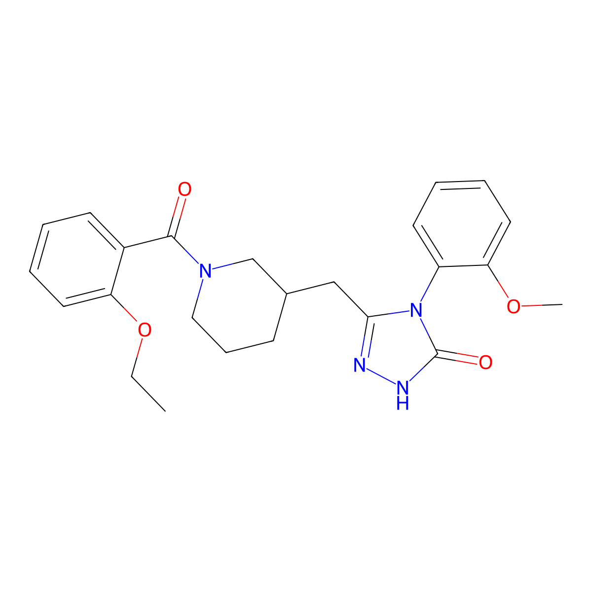 3-((1-(2-ethoxybenzoyl)piperidin-3-yl)methyl)-4-(2-methoxyphenyl)-1H-1,2,4-triazol-5(4H)-one molecular structure, CAS 2034233-49-1