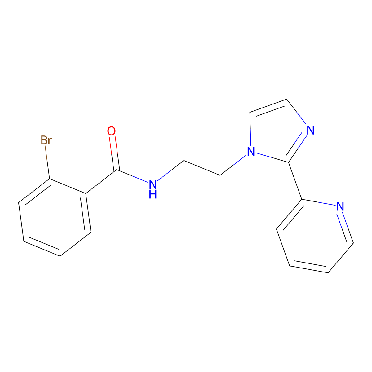 2-bromo-N-{2-[2-(pyridin-2-yl)-1H-imidazol-1-yl]ethyl}benzamide molecular structure, CAS 2034233-79-7
