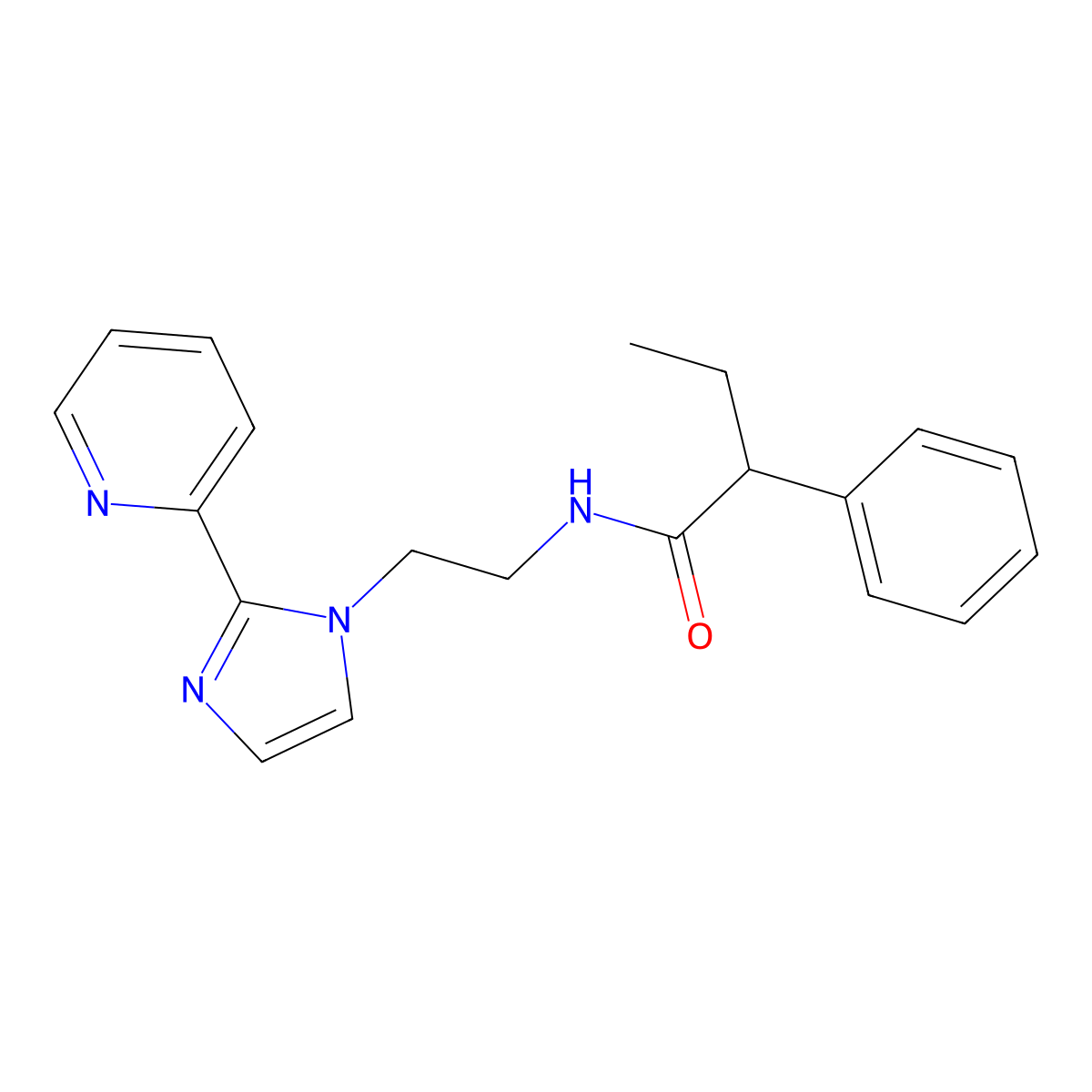 2-phenyl-N-{2-[2-(pyridin-2-yl)-1H-imidazol-1-yl]ethyl}butanamide molecular structure, CAS 2034233-86-6