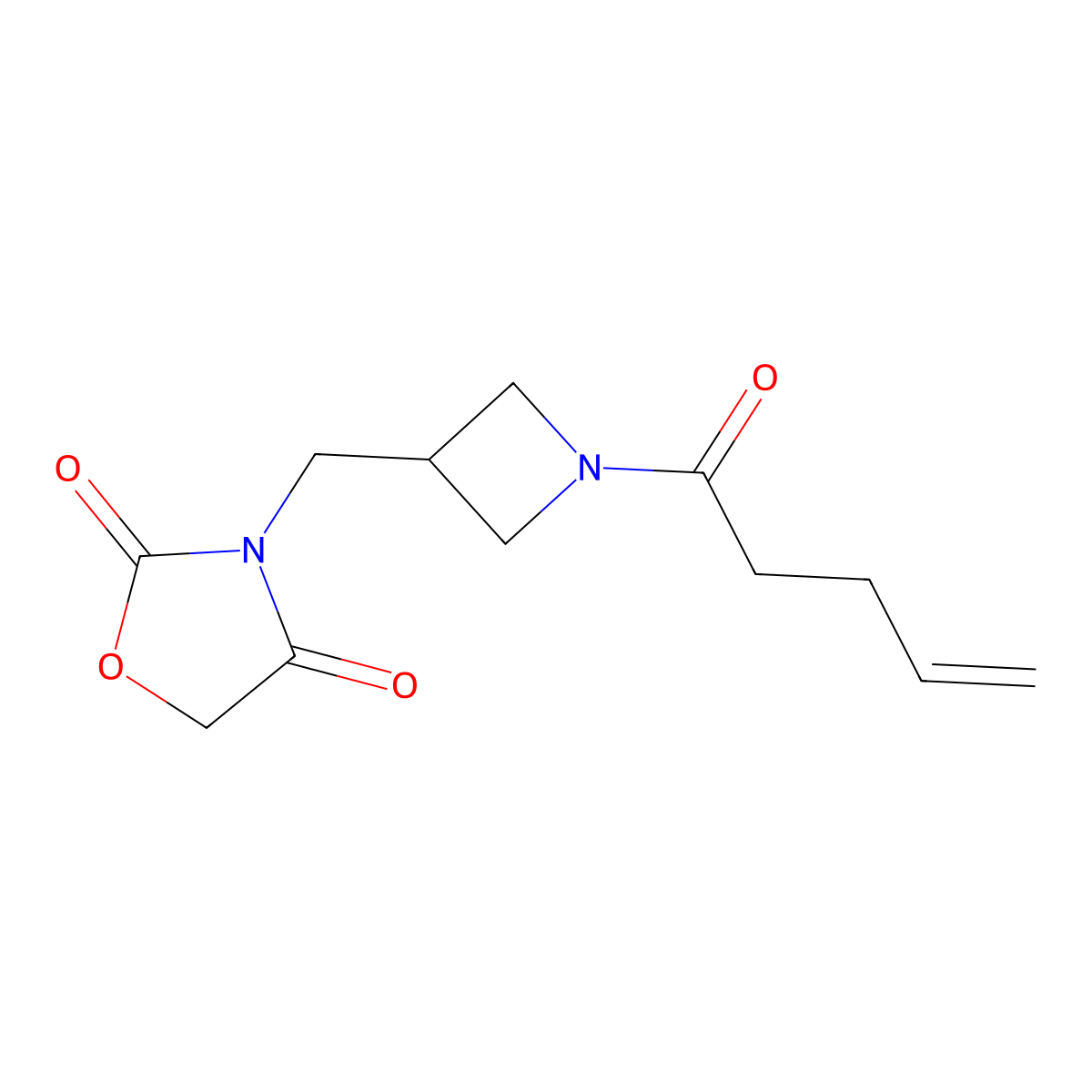 3-((1-(Pent-4-enoyl)azetidin-3-yl)methyl)oxazolidine-2,4-dione molecular structure, CAS 2034233-87-7