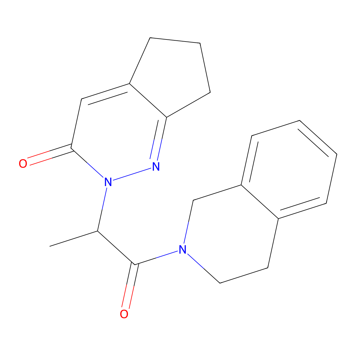 2-(1-(3,4-dihydroisoquinolin-2(1H)-yl)-1-oxopropan-2-yl)-6,7-dihydro-2H-cyclopenta[c]pyridazin-3(5H)-one molecular structure, CAS 2034234-42-7