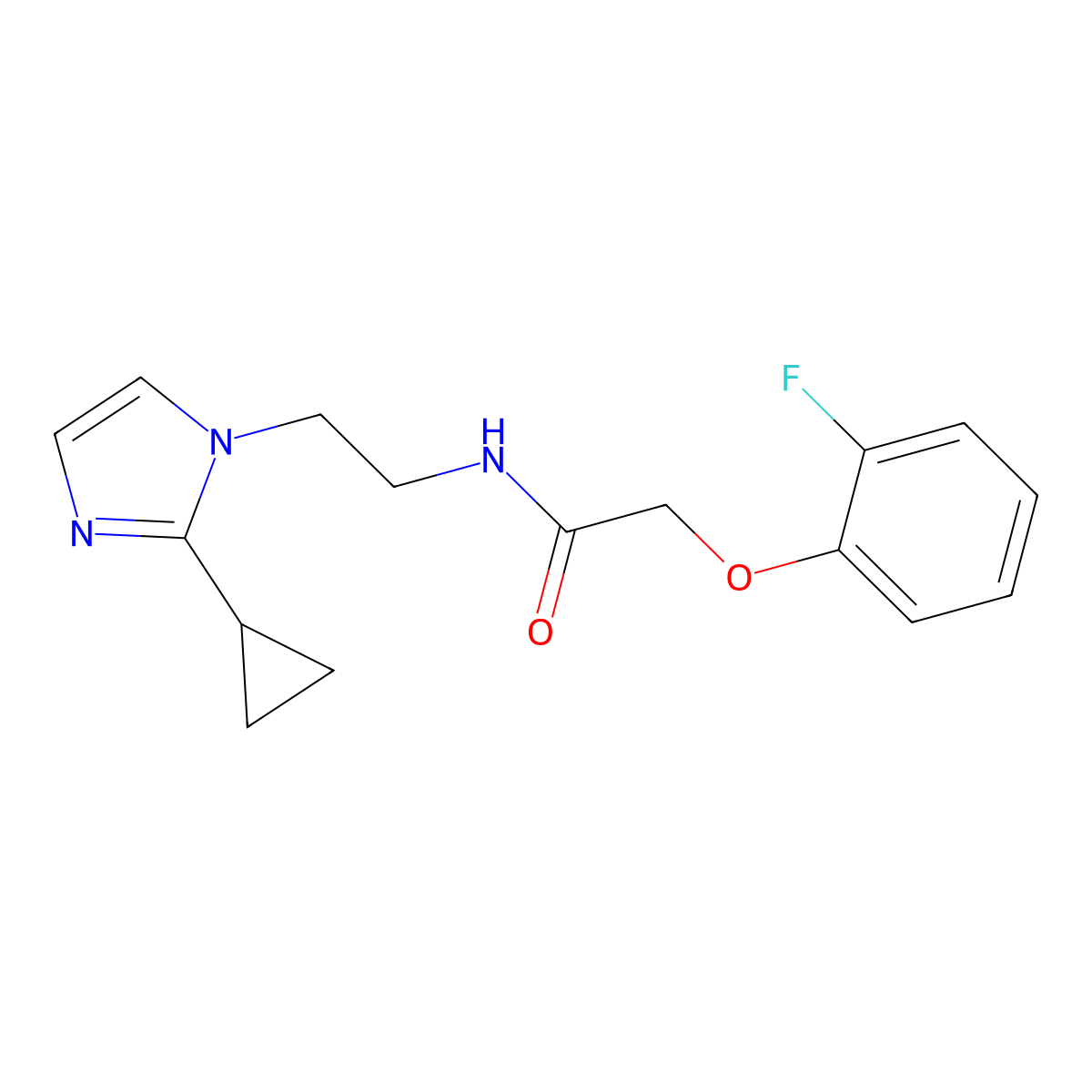 N-[2-(2-cyclopropyl-1H-imidazol-1-yl)ethyl]-2-(2-fluorophenoxy)acetamide molecular structure, CAS 2034234-58-5