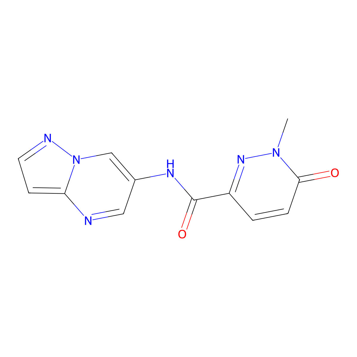 1-methyl-6-oxo-N-{pyrazolo[1,5-a]pyrimidin-6-yl}-1,6-dihydropyridazine-3-carboxamide molecular structure, CAS 2034234-77-8