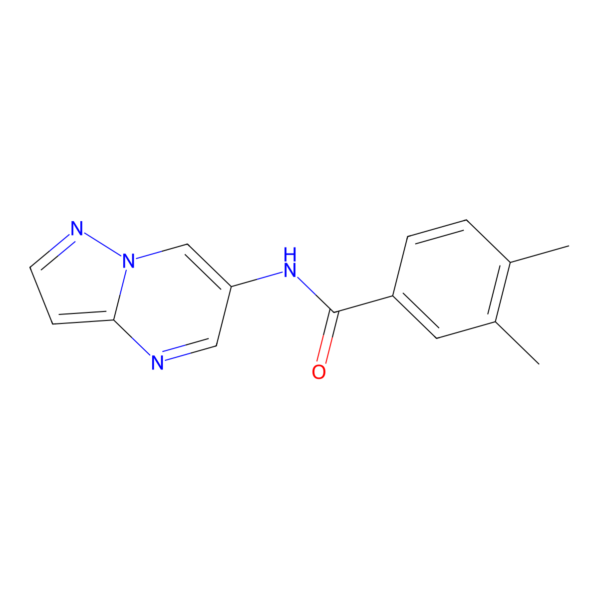 3,4-dimethyl-N-{pyrazolo[1,5-a]pyrimidin-6-yl}benzamide molecular structure, CAS 2034234-78-9