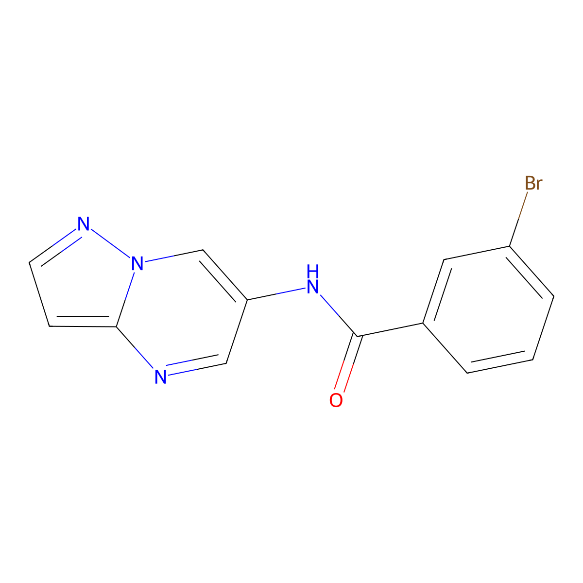 3-bromo-N-{pyrazolo[1,5-a]pyrimidin-6-yl}benzamide molecular structure, CAS 2034234-80-3