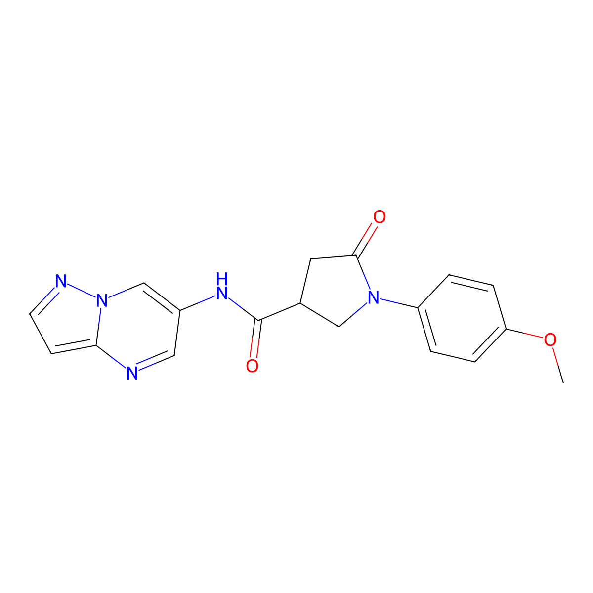 1-(4-methoxyphenyl)-5-oxo-N-{pyrazolo[1,5-a]pyrimidin-6-yl}pyrrolidine-3-carboxamide molecular structure, CAS 2034234-83-6