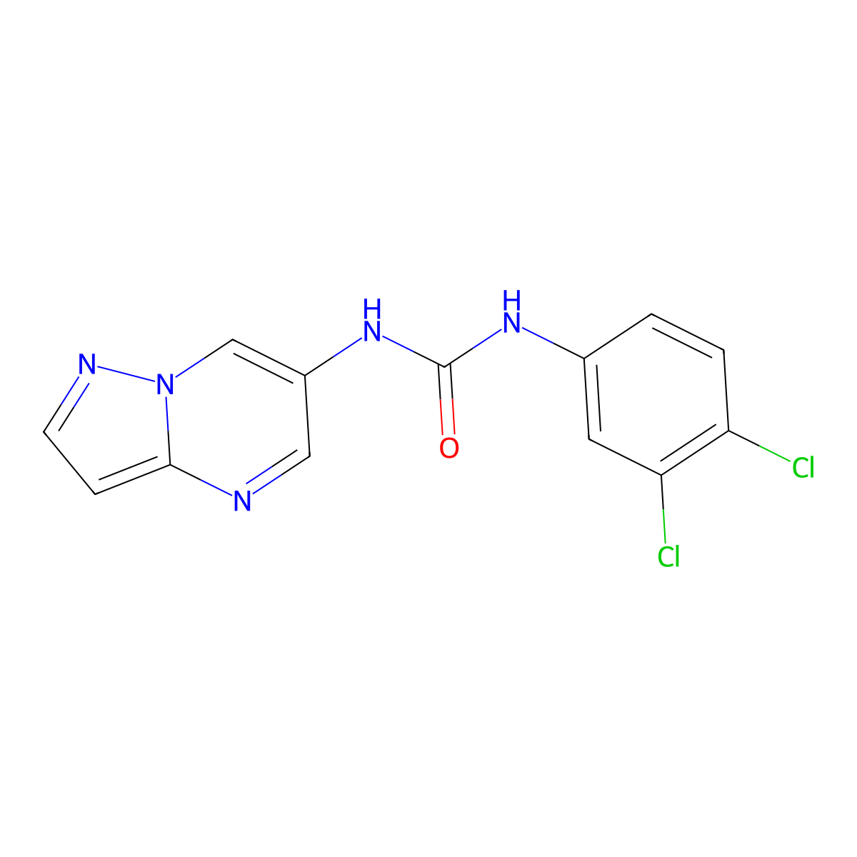1-(3,4-Dichlorophenyl)-3-(pyrazolo[1,5-a]pyrimidin-6-yl)urea molecular structure, CAS 2034234-84-7