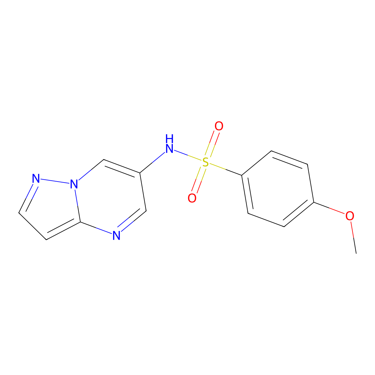 4-methoxy-N-(pyrazolo[1,5-a]pyrimidin-6-yl)benzenesulfonamide molecular structure, CAS 2034234-87-0