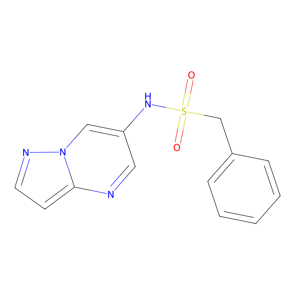 1-phenyl-N-{pyrazolo[1,5-a]pyrimidin-6-yl}methanesulfonamide molecular structure, CAS 2034234-88-1