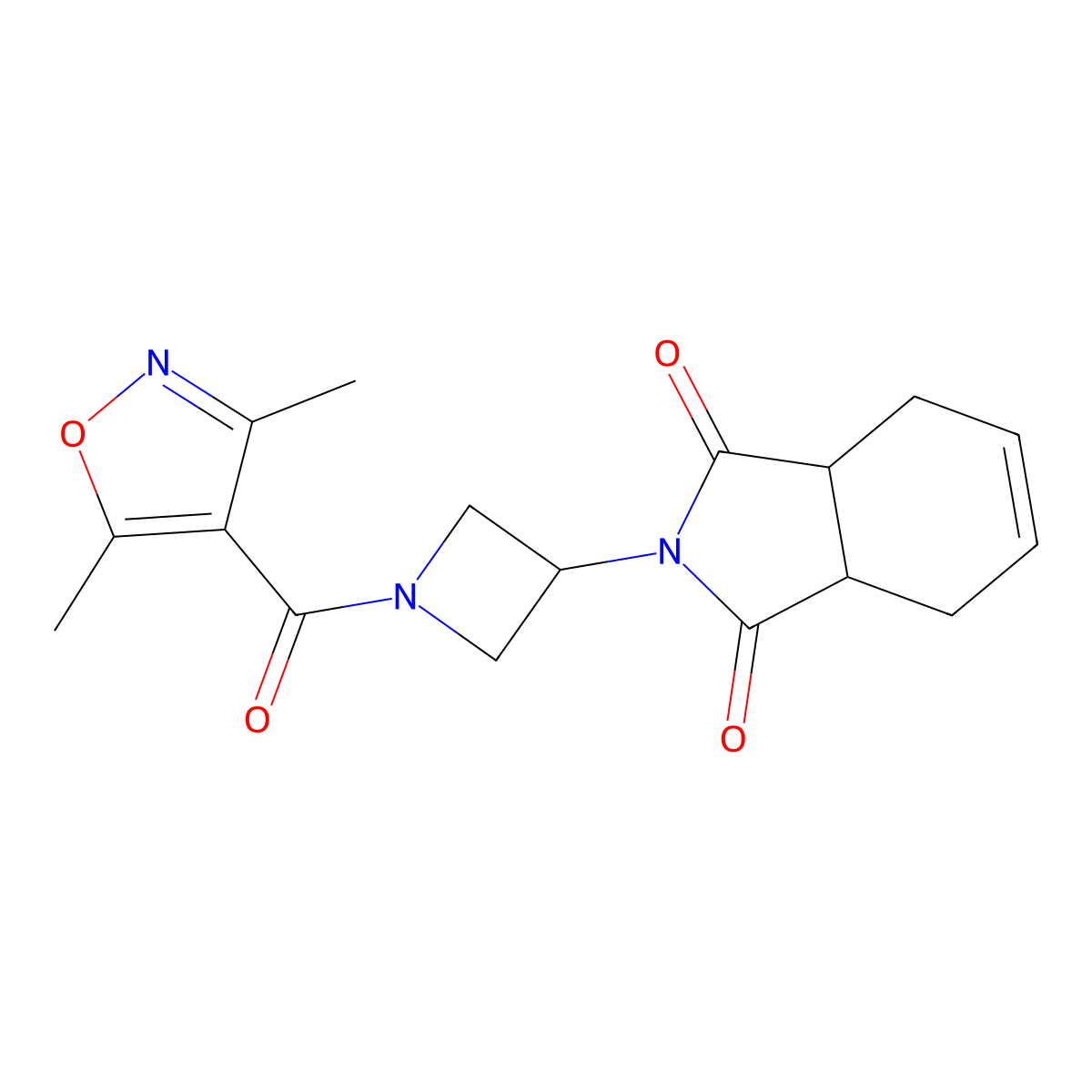 2-(1-(3,5-dimethylisoxazole-4-carbonyl)azetidin-3-yl)-3a,4,7,7a-tetrahydro-1H-isoindole-1,3(2H)-dione molecular structure, CAS 2034235-21-5