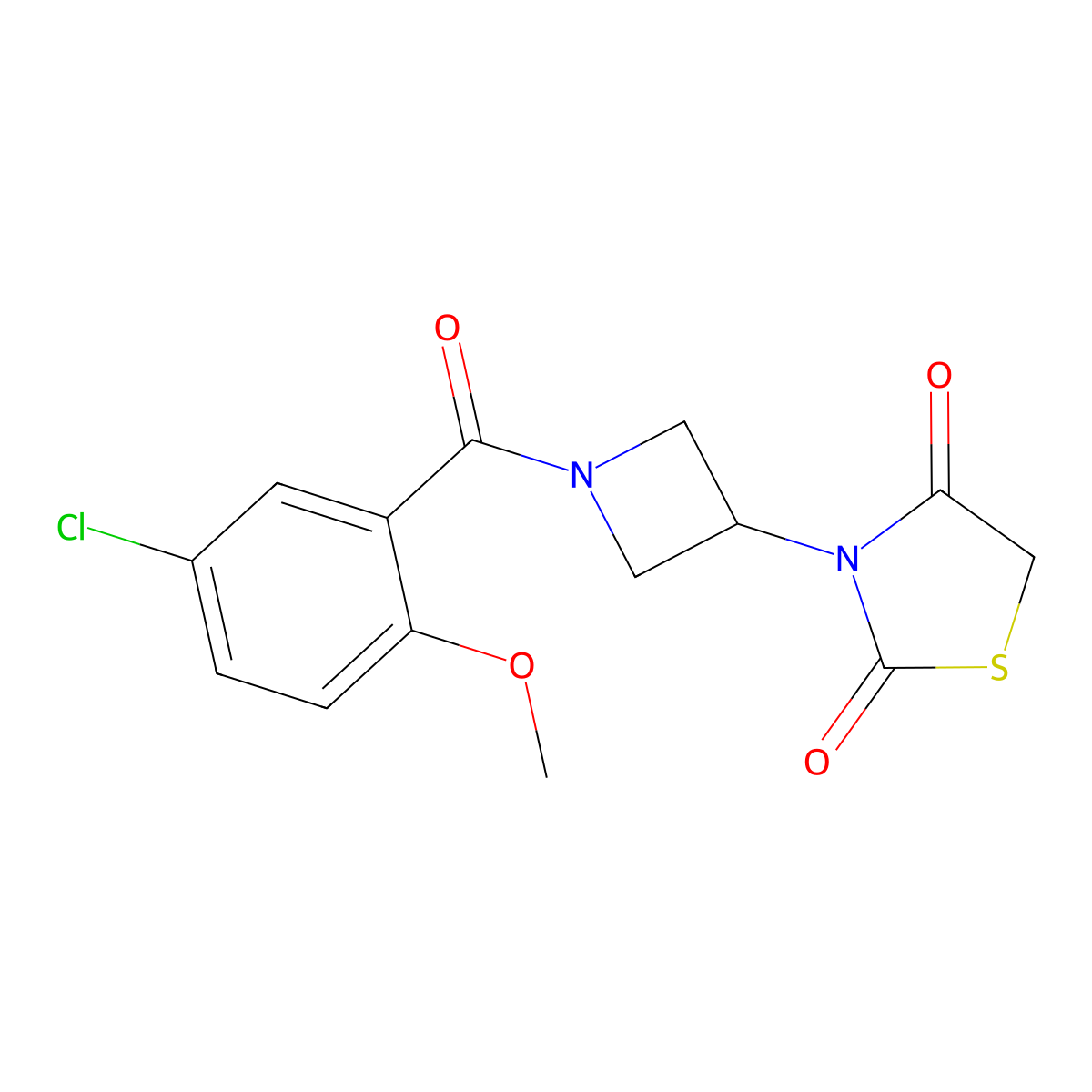 3-(1-(5-Chloro-2-methoxybenzoyl)azetidin-3-yl)thiazolidine-2,4-dione molecular structure, CAS 2034235-66-8