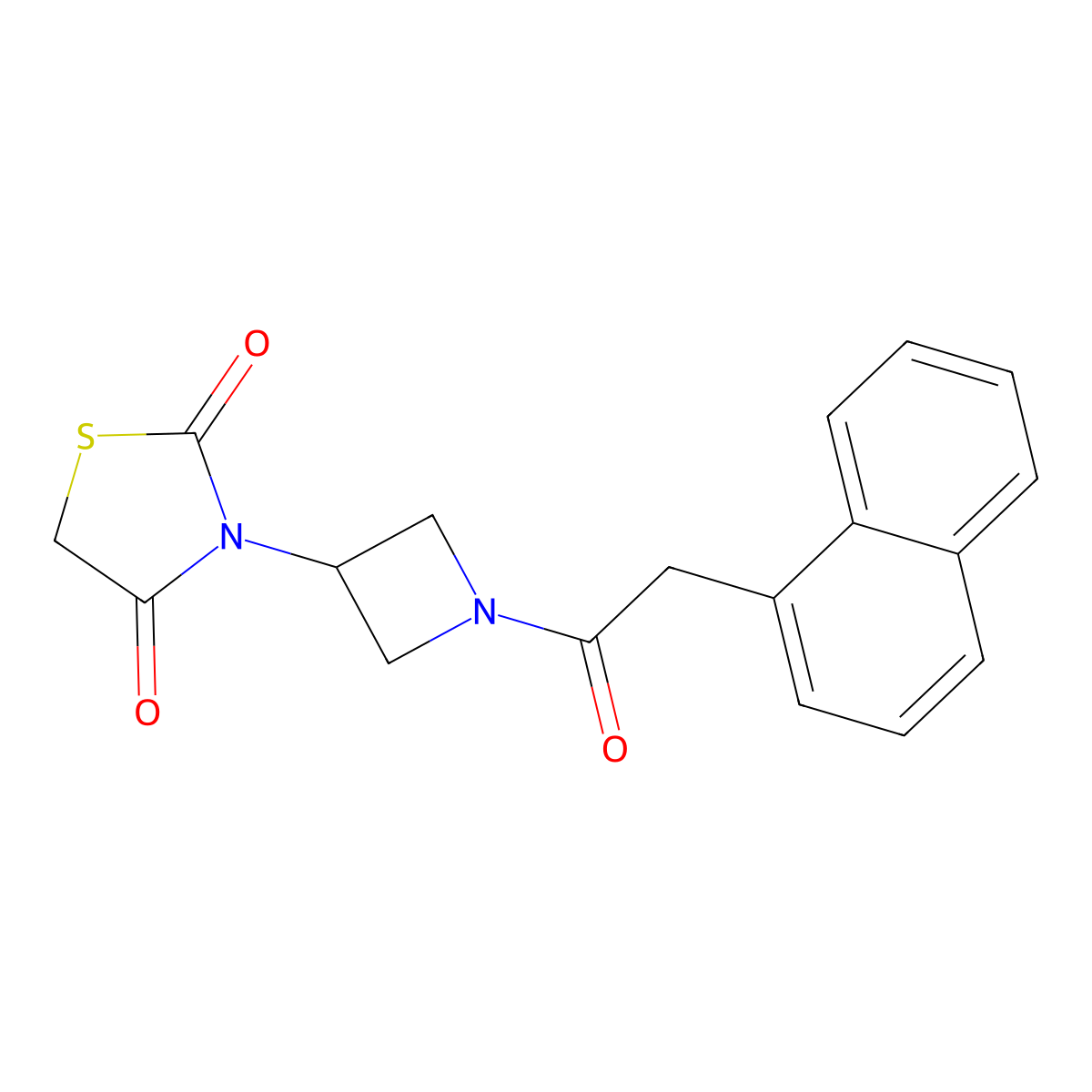 3-(1-(2-(Naphthalen-1-yl)acetyl)azetidin-3-yl)thiazolidine-2,4-dione molecular structure, CAS 2034236-27-4