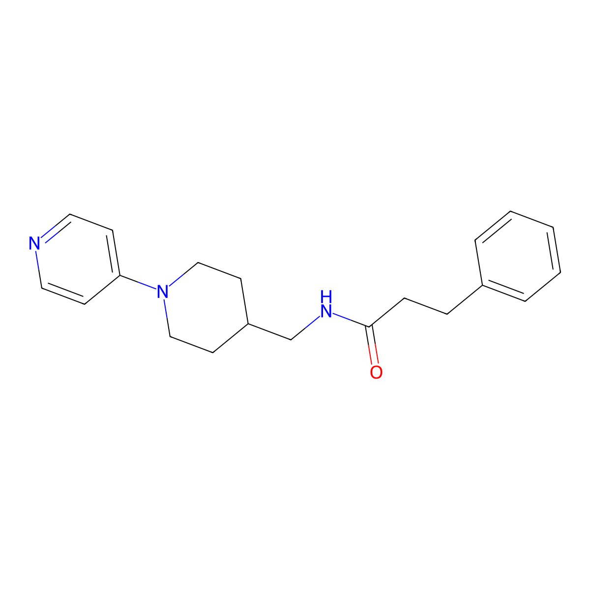 3-phenyl-N-((1-(pyridin-4-yl)piperidin-4-yl)methyl)propanamide molecular structure, CAS 2034236-57-0
