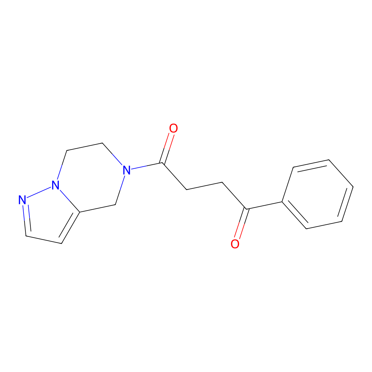 1-(6,7-dihydropyrazolo[1,5-a]pyrazin-5(4H)-yl)-4-phenylbutane-1,4-dione molecular structure, CAS 2034236-75-2