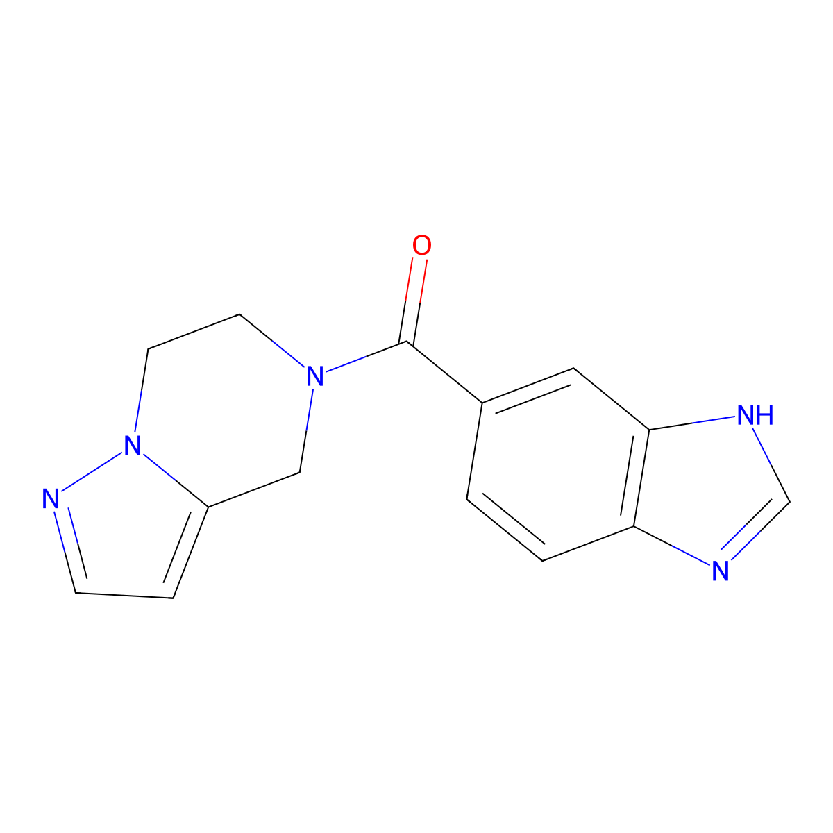 (1H-benzo[d]imidazol-5-yl)(6,7-dihydropyrazolo[1,5-a]pyrazin-5(4H)-yl)methanone molecular structure, CAS 2034236-78-5