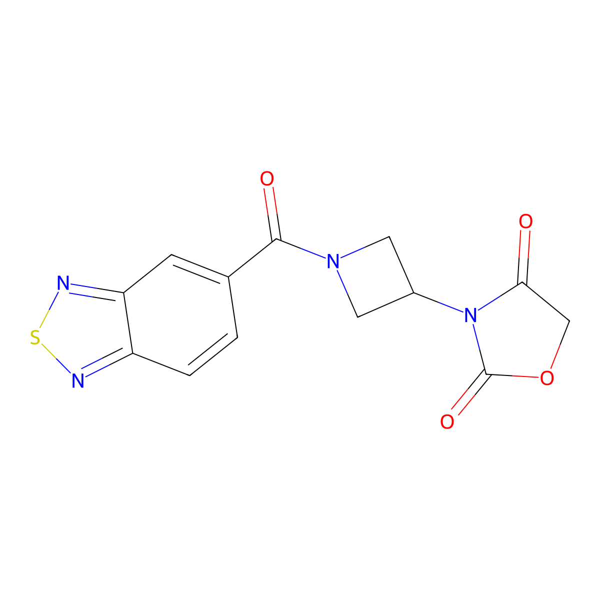 3-(1-(Benzo[c][1,2,5]thiadiazole-5-carbonyl)azetidin-3-yl)oxazolidine-2,4-dione molecular structure, CAS 2034236-93-4