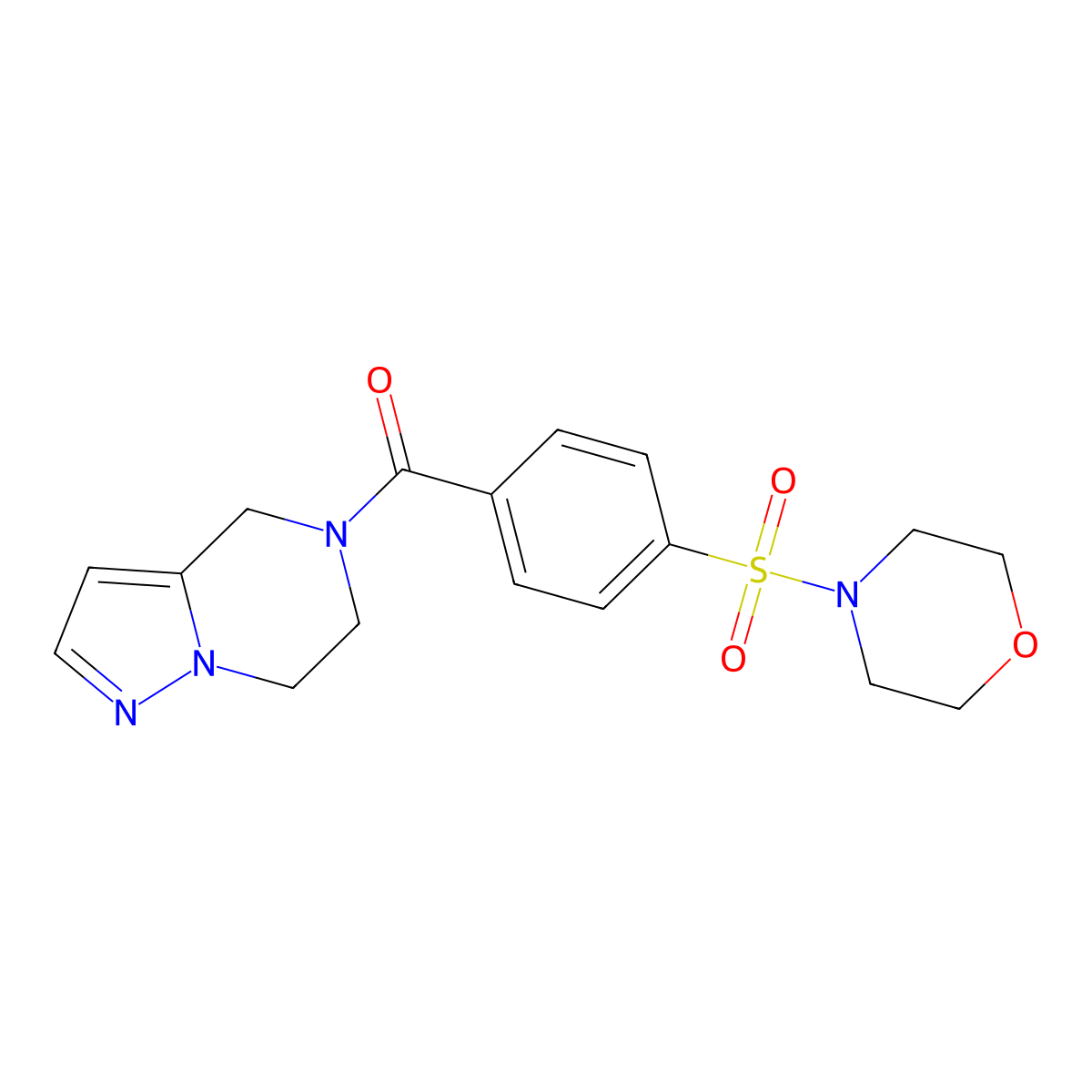 (6,7-dihydropyrazolo[1,5-a]pyrazin-5(4H)-yl)(4-(morpholinosulfonyl)phenyl)methanone molecular structure, CAS 2034237-39-1