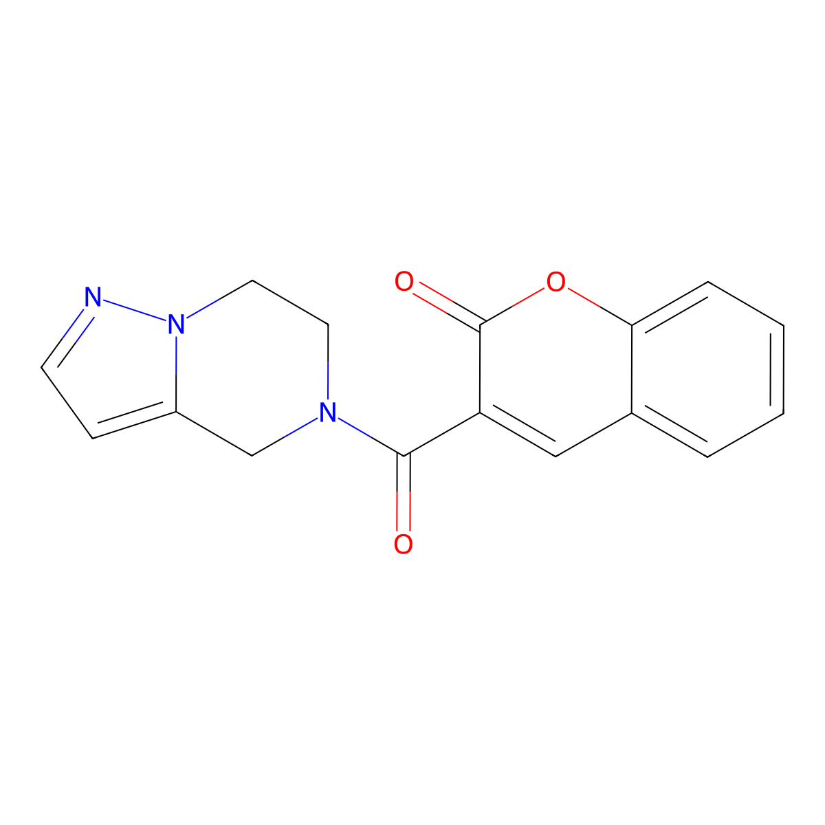 3-(4,5,6,7-tetrahydropyrazolo[1,5-a]pyrazine-5-carbonyl)-2H-chromen-2-one molecular structure, CAS 2034237-43-7