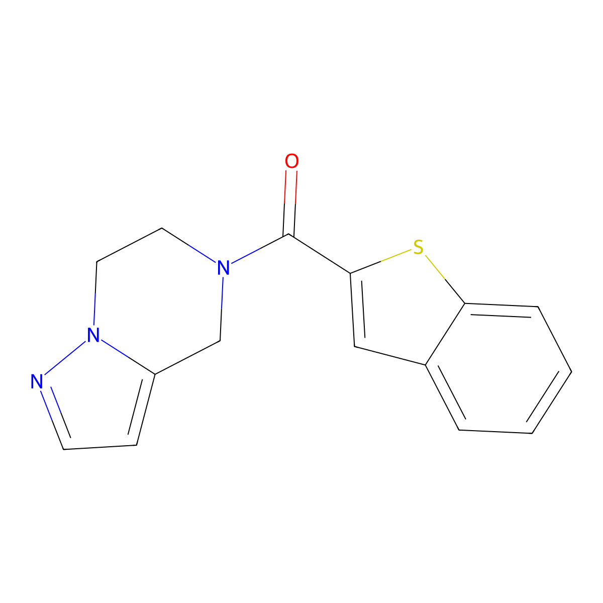 benzo[b]thiophen-2-yl(6,7-dihydropyrazolo[1,5-a]pyrazin-5(4H)-yl)methanone molecular structure, CAS 2034237-76-6