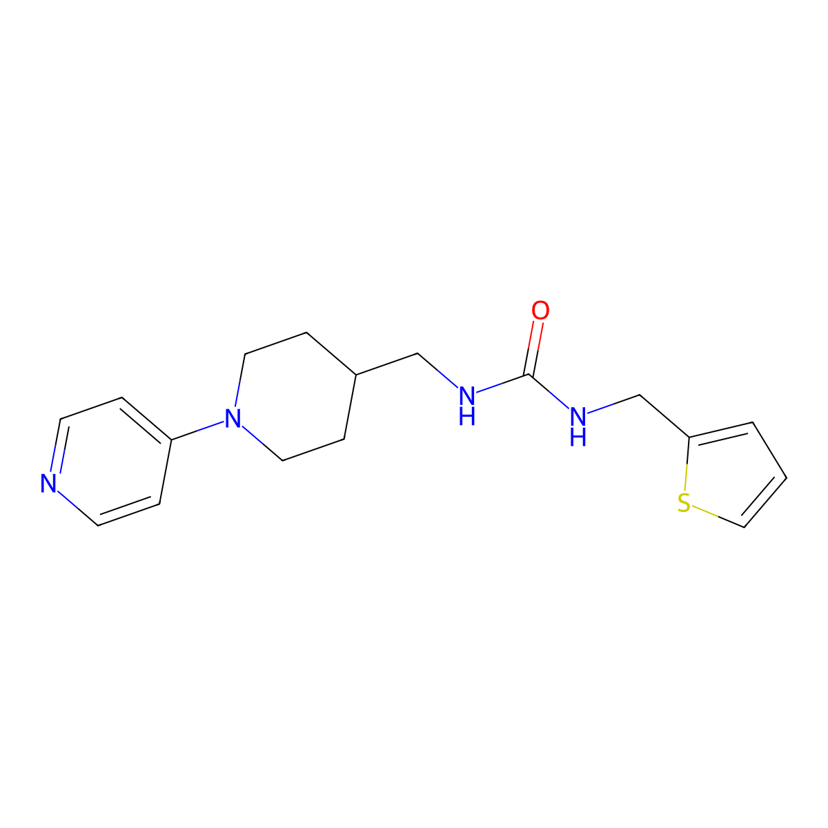 1-((1-(Pyridin-4-yl)piperidin-4-yl)methyl)-3-(thiophen-2-ylmethyl)urea molecular structure, CAS 2034237-77-7