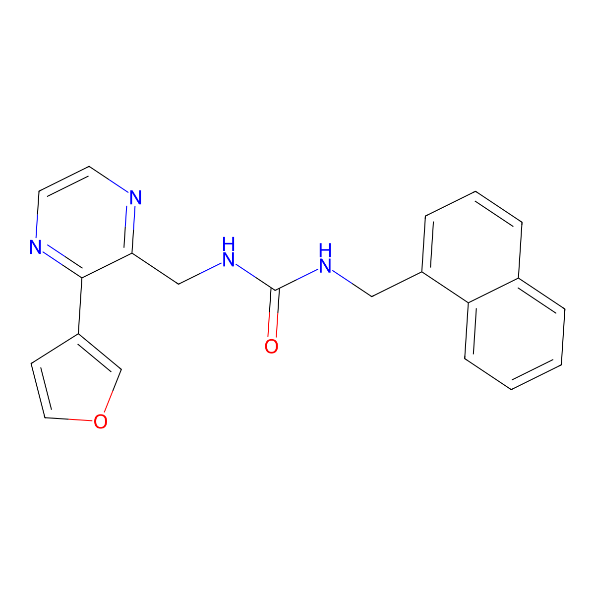 1-((3-(Furan-3-yl)pyrazin-2-yl)methyl)-3-(naphthalen-1-ylmethyl)urea molecular structure, CAS 2034238-01-0