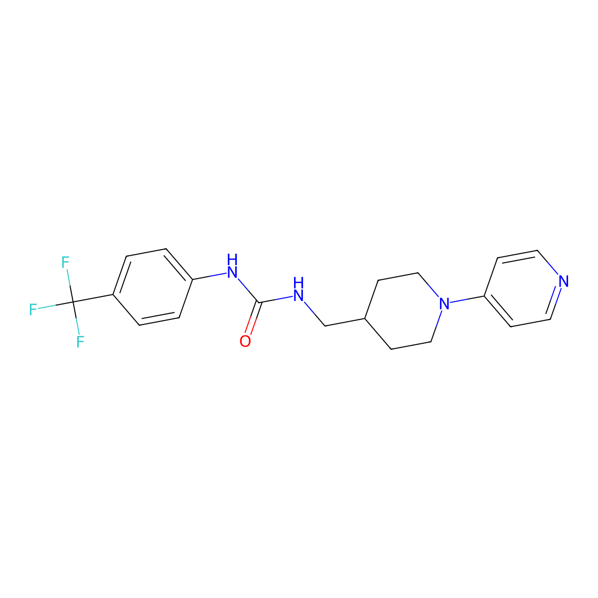 1-((1-(Pyridin-4-yl)piperidin-4-yl)methyl)-3-(4-(trifluoromethyl)phenyl)urea molecular structure, CAS 2034238-17-8