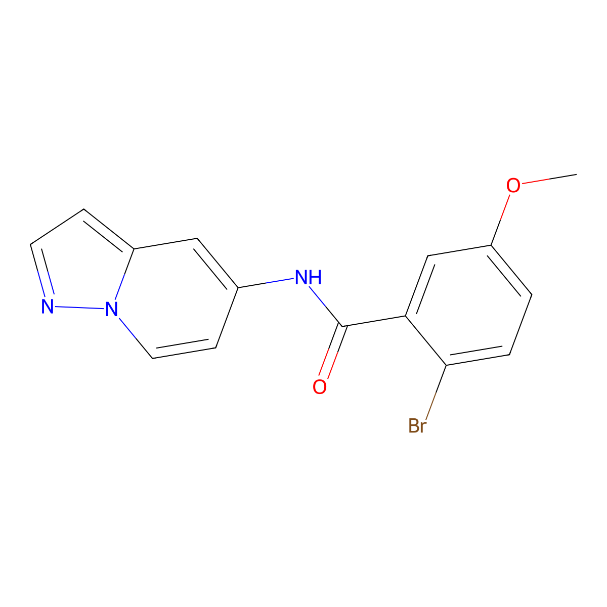 2-bromo-5-methoxy-N-(pyrazolo[1,5-a]pyridin-5-yl)benzamide molecular structure, CAS 2034238-30-5