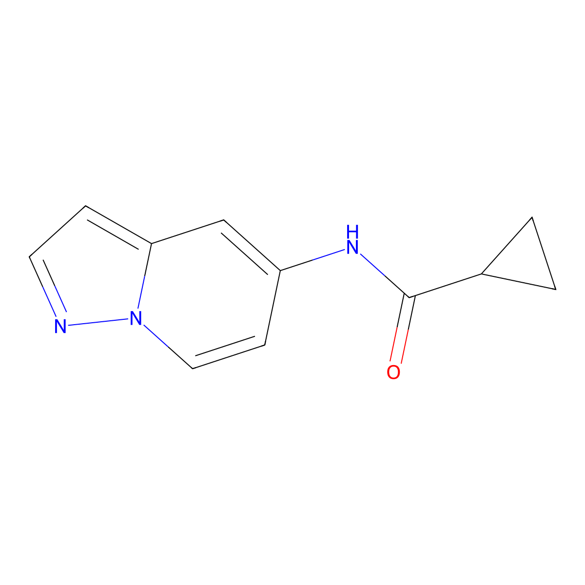 N-(pyrazolo[1,5-a]pyridin-5-yl)cyclopropanecarboxamide molecular structure, CAS 2034238-33-8
