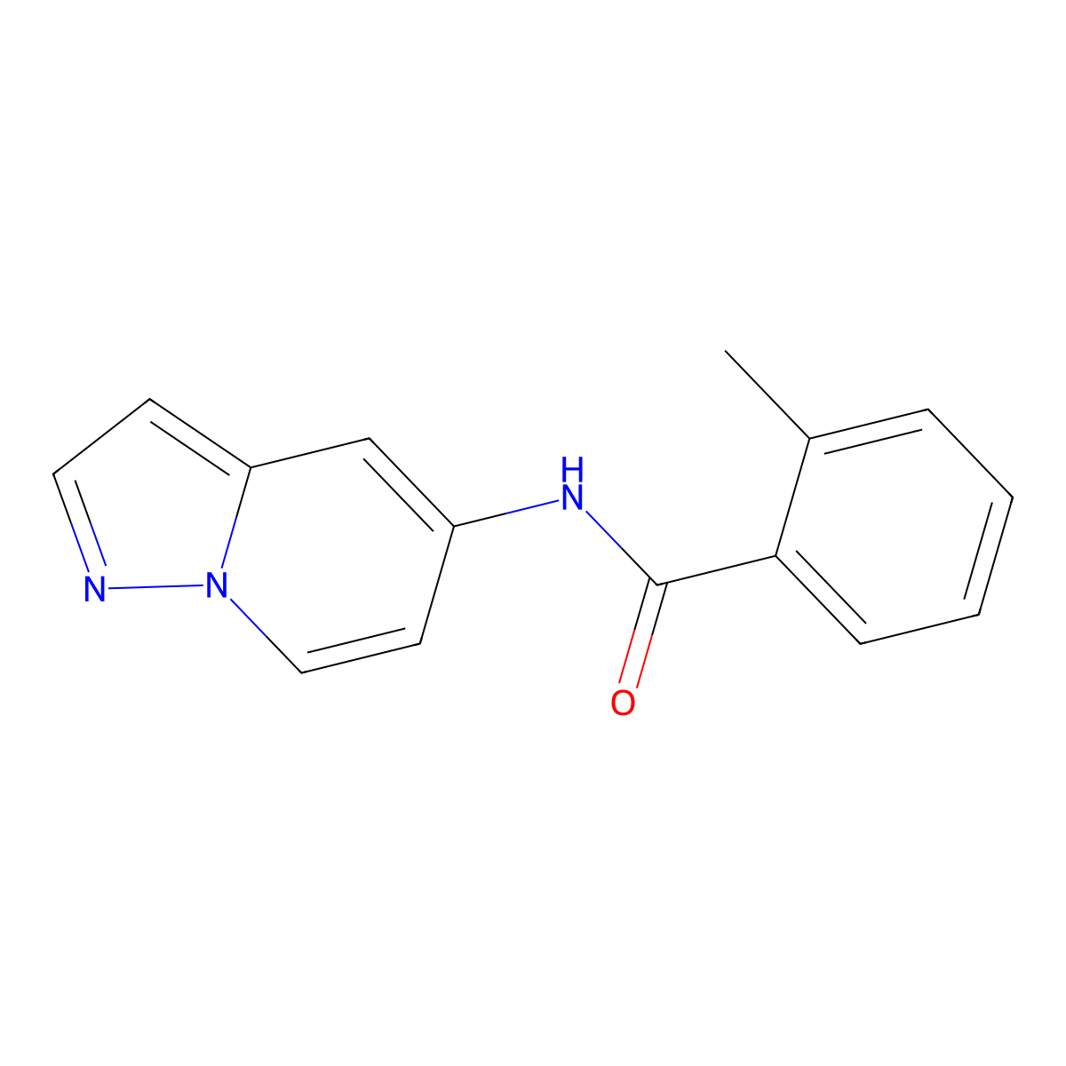 2-methyl-N-(pyrazolo[1,5-a]pyridin-5-yl)benzamide molecular structure, CAS 2034238-43-0