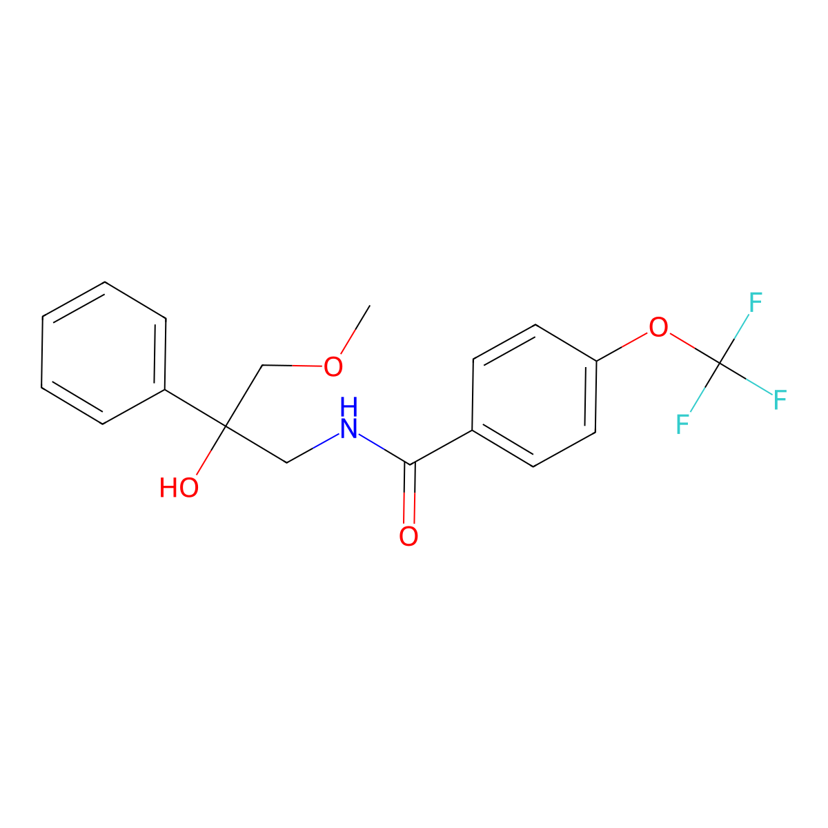 N-(2-hydroxy-3-methoxy-2-phenylpropyl)-4-(trifluoromethoxy)benzamide molecular structure, CAS 2034238-45-2