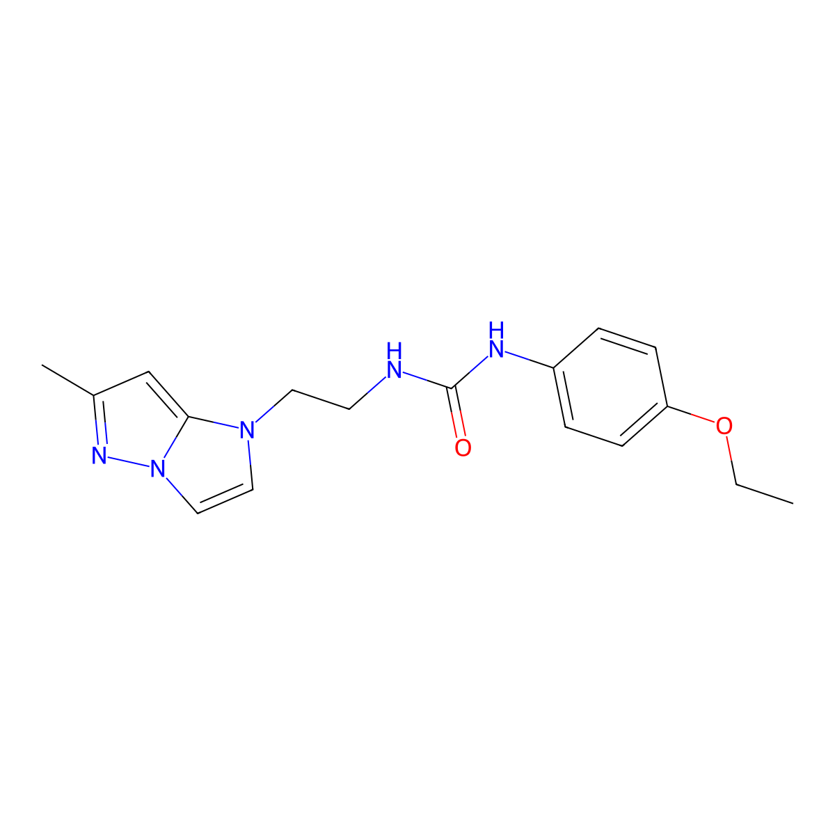 1-(4-ethoxyphenyl)-3-(2-(6-methyl-1H-imidazo[1,2-b]pyrazol-1-yl)ethyl)urea molecular structure, CAS 2034238-57-6