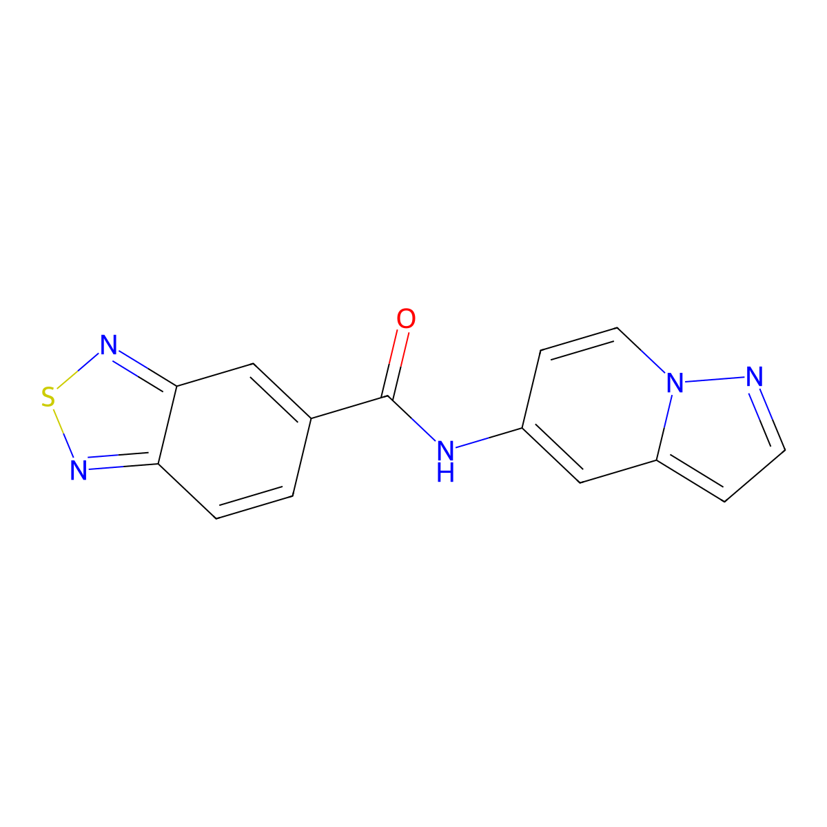 N-{pyrazolo[1,5-a]pyridin-5-yl}-2,1,3-benzothiadiazole-5-carboxamide molecular structure, CAS 2034238-61-2