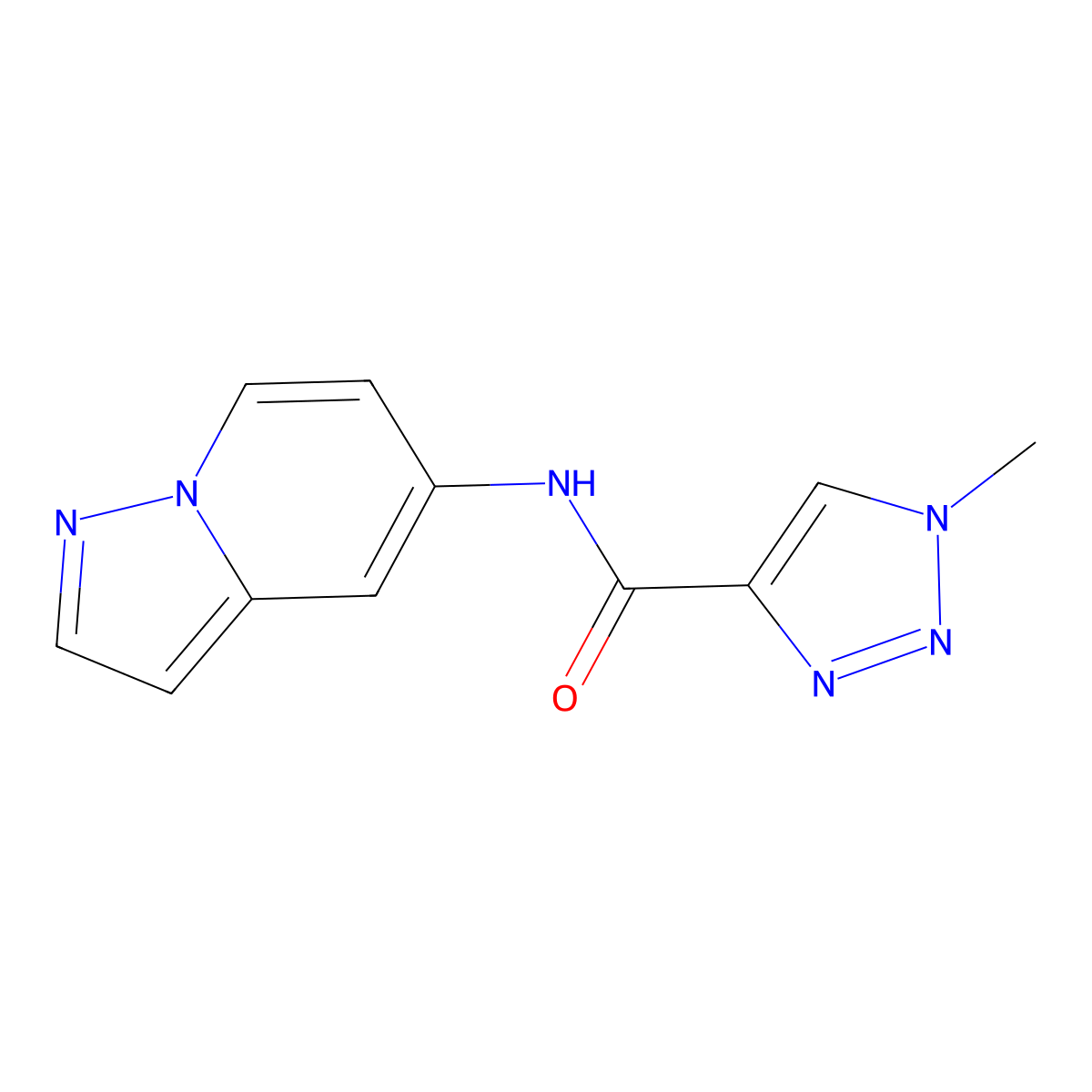 1-methyl-N-{pyrazolo[1,5-a]pyridin-5-yl}-1H-1,2,3-triazole-4-carboxamide molecular structure, CAS 2034238-70-3