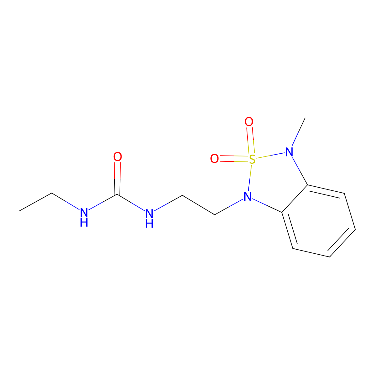 1-ethyl-3-(2-(3-methyl-2,2-dioxidobenzo[c][1,2,5]thiadiazol-1(3H)-yl)ethyl)urea molecular structure, CAS 2034239-03-5